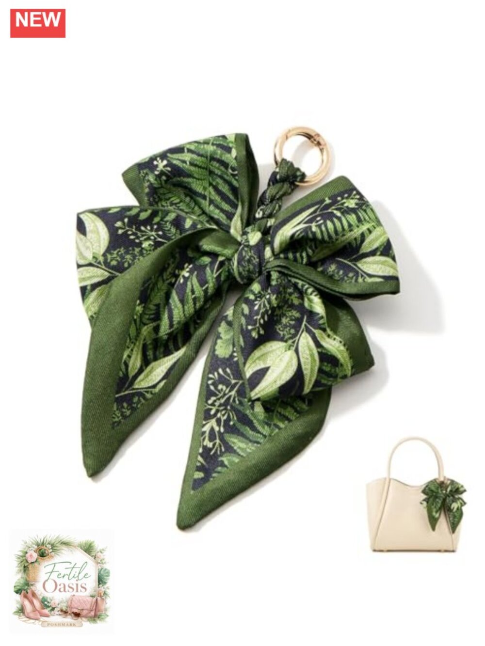 Bow Purse Charm Keychain Polyester Bag Accessory Handbag Charm